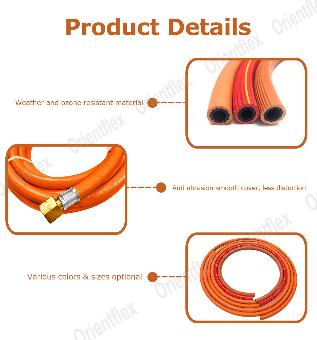 Long Yellow Orange Lp Natural Gas Grill Tank BBQ Propane Hose Extension for Propane Transfer